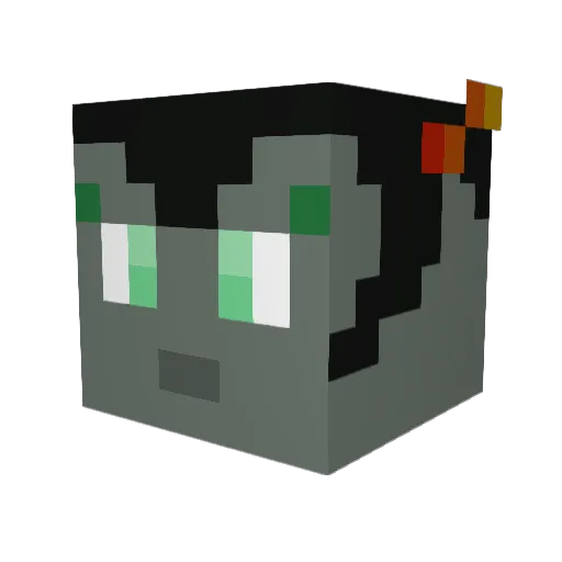 VenomOfVenus Minecraft avatar head, 3D render