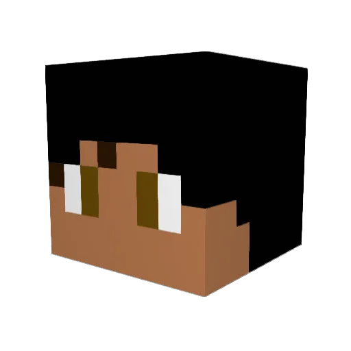 VenomSnake92 Minecraft avatar head, 3D render