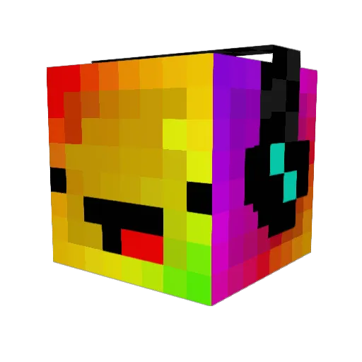 VenomSolo Minecraft avatar head, 3D render