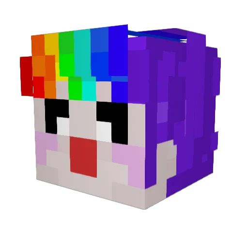VenomSymbiot Minecraft avatar head, 3D render