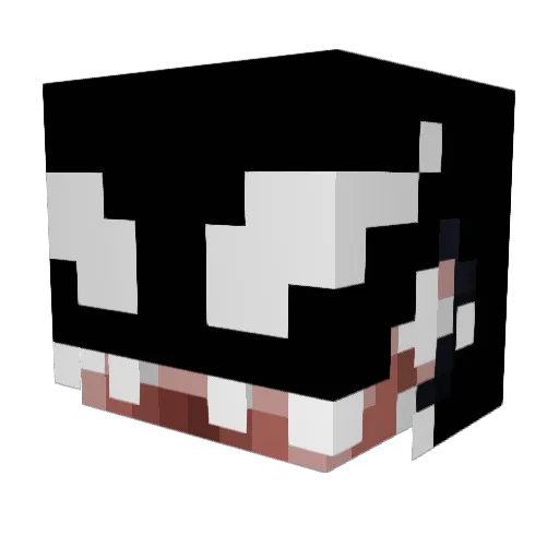 VenomXExploits Minecraft avatar head, 3D render