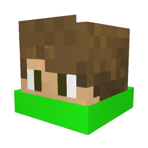 Venom_11 Minecraft avatar head, 3D render