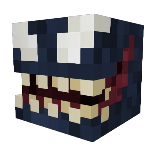 Venom_Power Minecraft avatar head, 3D render