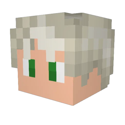 Venomage Minecraft avatar head, 3D render