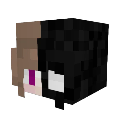 Venomess Minecraft avatar head, 3D render
