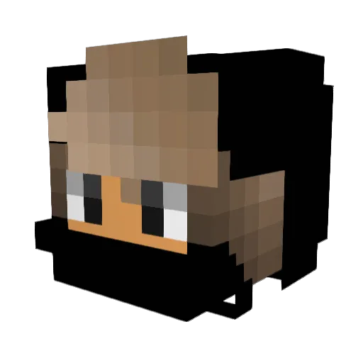 Venomised Minecraft avatar head, 3D render