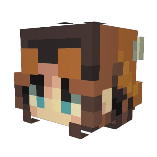 VenomousPrime Minecraft avatar head, 3D render