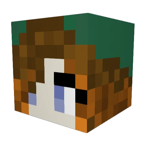 Venomraider666_ Minecraft avatar head, 3D render