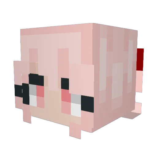 Venoshima Minecraft avatar head, 3D render