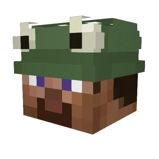 Venousbog Minecraft avatar head, 3D render