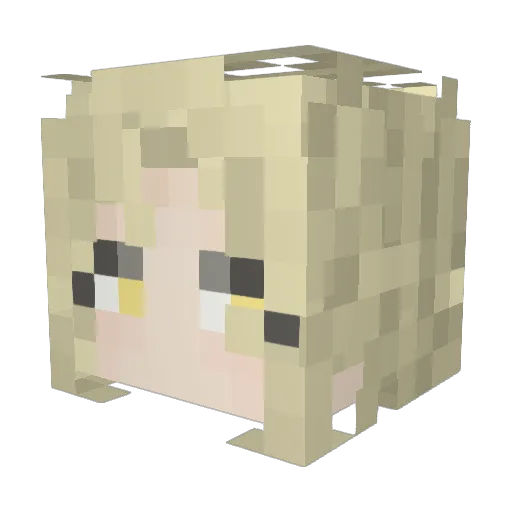 Venoxyse Minecraft avatar head, 3D render