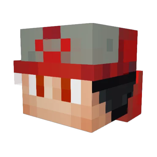 Venplex Minecraft avatar head, 3D render