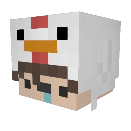 Venquz Minecraft avatar head, 3D render