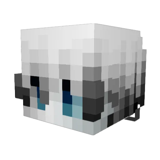 Vensive Minecraft avatar head, 3D render