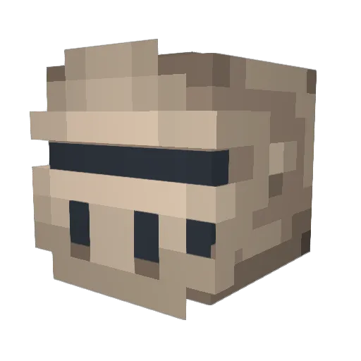 Venskryl Minecraft avatar head, 3D render