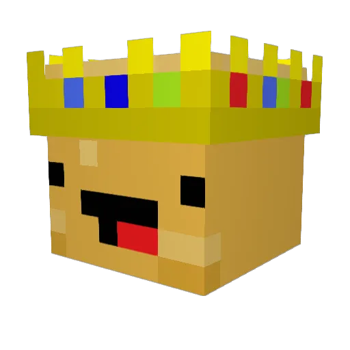 Venskul Minecraft avatar head, 3D render