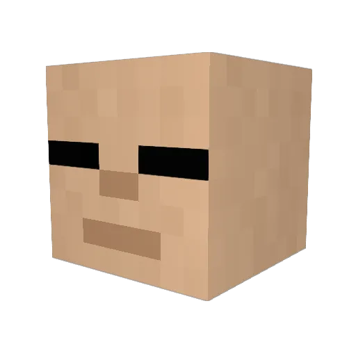 Vent0xx Minecraft avatar head, 3D render