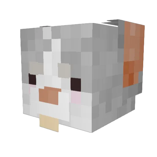 VentHole Minecraft avatar head, 3D render