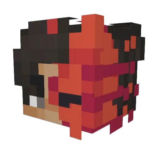 Venta7 Minecraft avatar head, 3D render
