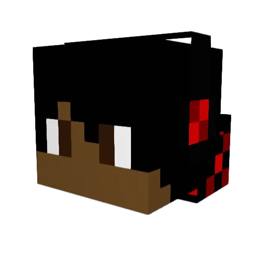 VentarX Minecraft avatar head, 3D render