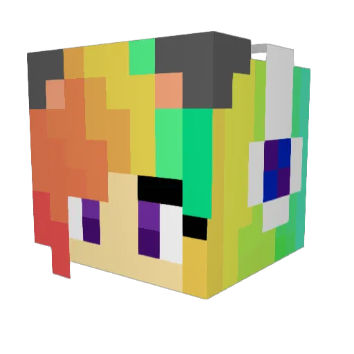Ventarian3 Minecraft avatar head, 3D render