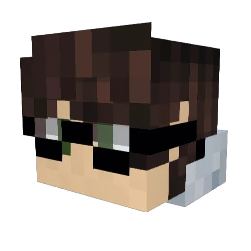 Ventch72 Minecraft avatar head, 3D render