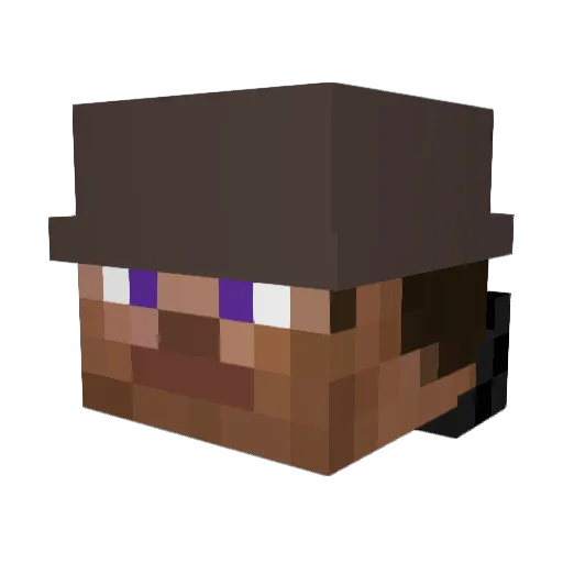VentedOreos Minecraft avatar head, 3D render