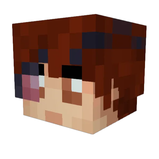 Ventem_ Minecraft avatar head, 3D render