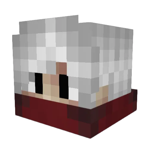 Venthox Minecraft avatar head, 3D render