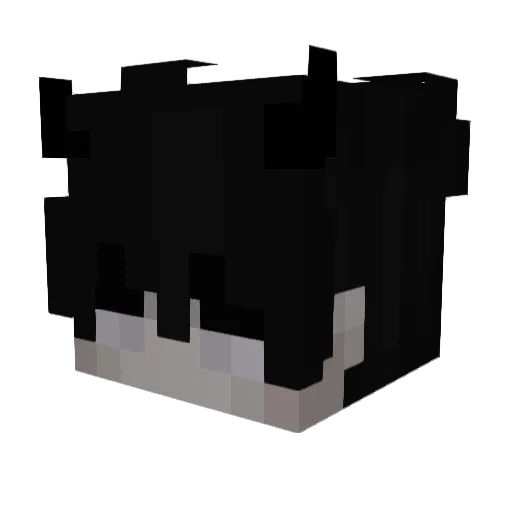 Ventical Minecraft avatar head, 3D render