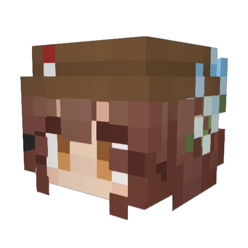 Ventimoon Minecraft avatar head, 3D render