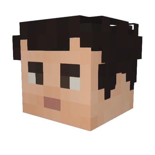 VentosMentos Minecraft avatar head, 3D render