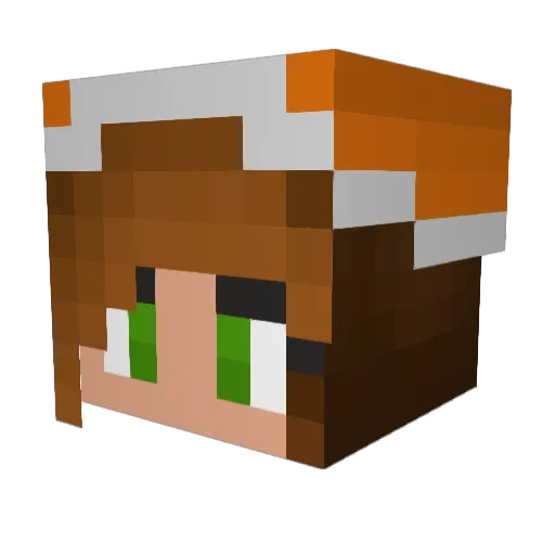 Ventoso Minecraft avatar head, 3D render