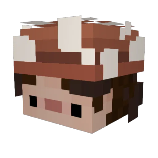 Ventoux46 Minecraft avatar head, 3D render