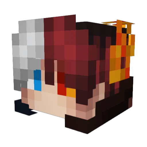 Ventum0 Minecraft avatar head, 3D render