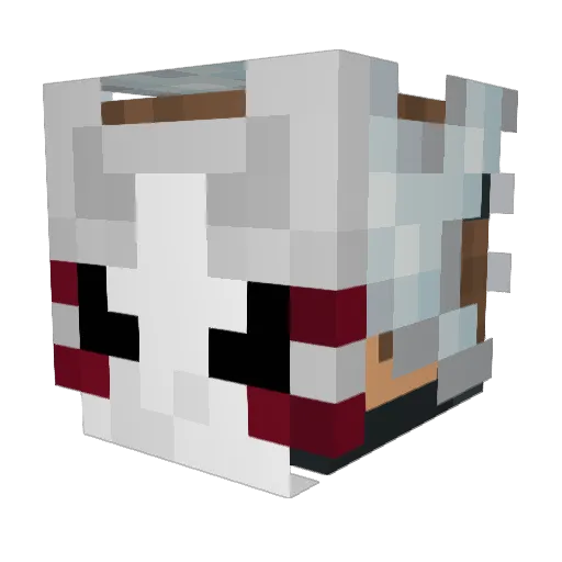 Ventun Minecraft avatar head, 3D render