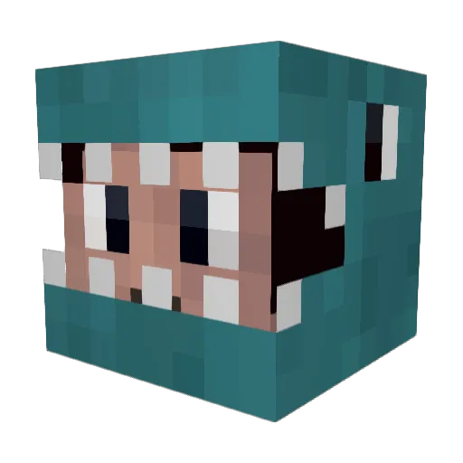 Ventura_ Minecraft avatar head, 3D render