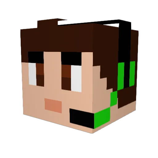 VentureMan12 Minecraft avatar head, 3D render