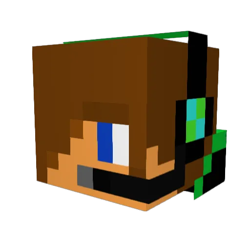Venturian44 Minecraft avatar head, 3D render