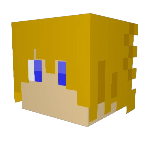 Ventus12345 Minecraft avatar head, 3D render