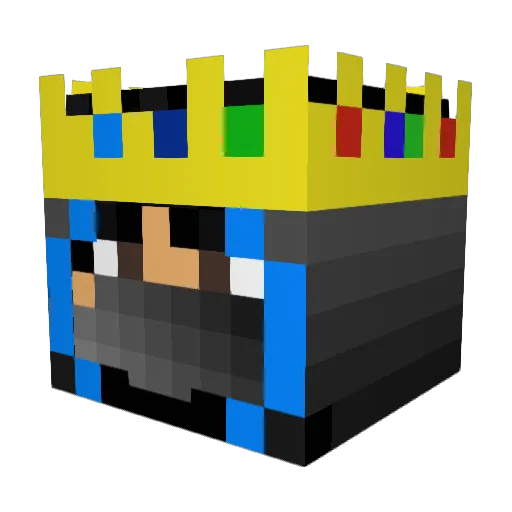 VenuXQC Minecraft avatar head, 3D render