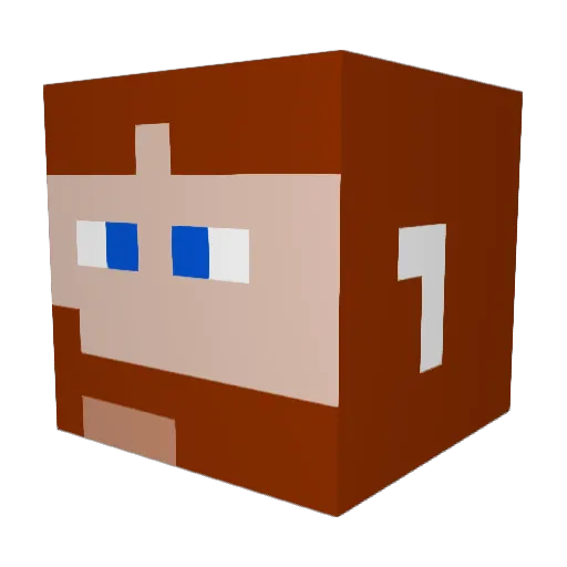 Venummm Minecraft avatar head, 3D render