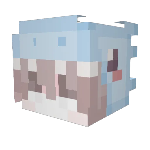Venus86 Minecraft avatar head, 3D render