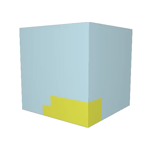 VenusX32 Minecraft avatar head, 3D render