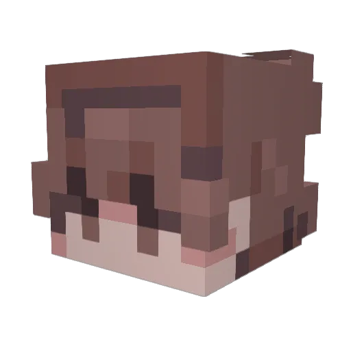 Venus_800 Minecraft avatar head, 3D render