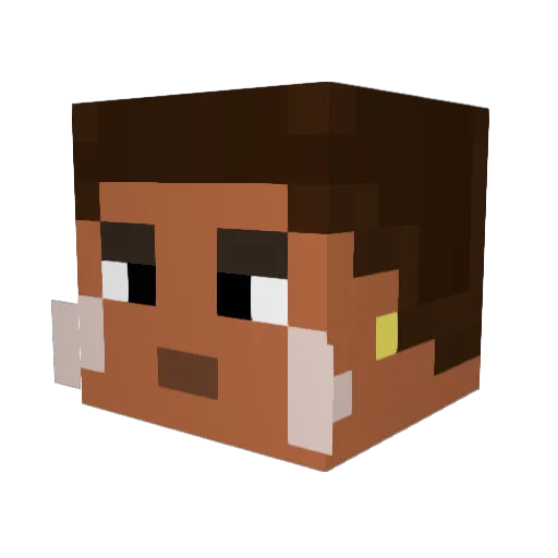 Venuscolors Minecraft avatar head, 3D render