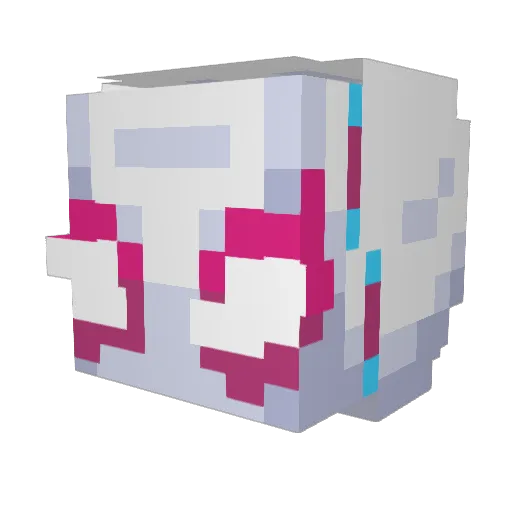 Venusluvu Minecraft avatar head, 3D render