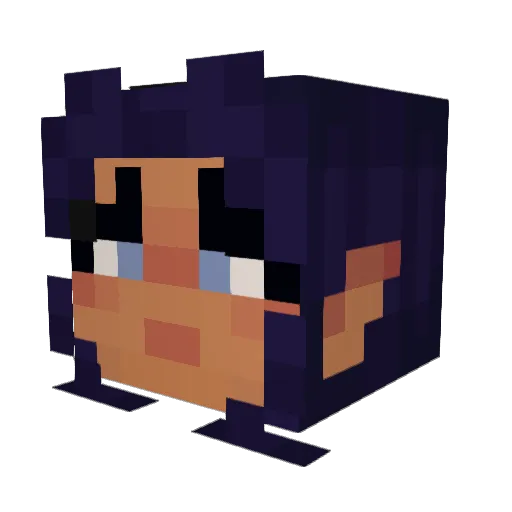 Venusss_ Minecraft avatar head, 3D render
