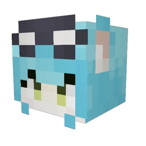 Venvicake Minecraft avatar head, 3D render