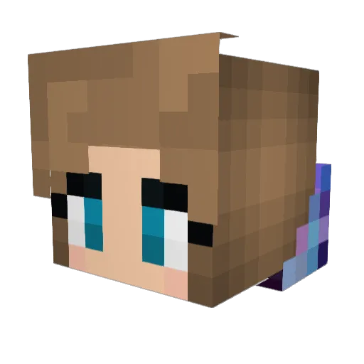 VenyxYouTube Minecraft avatar head, 3D render